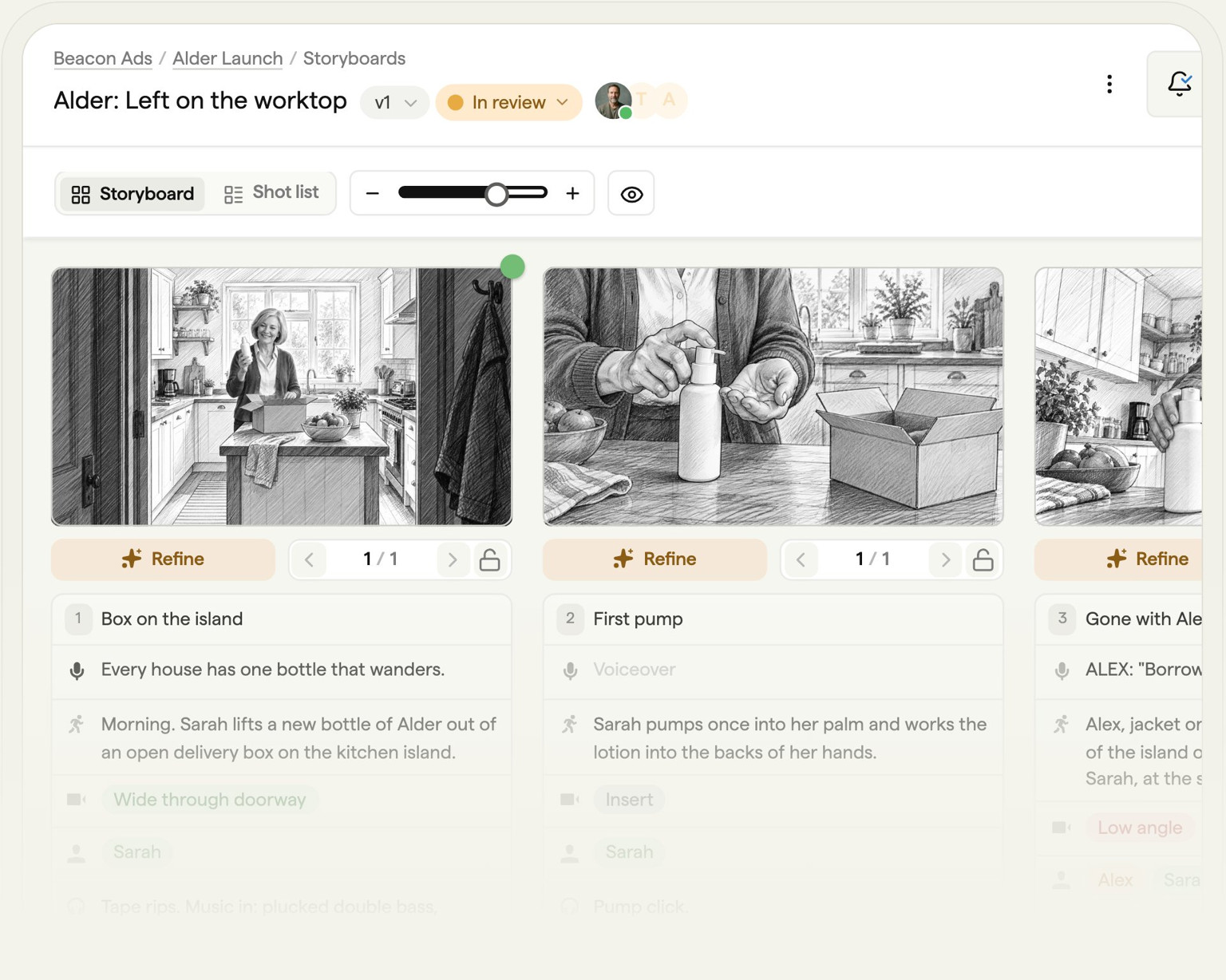 Boords AI Storyboard Generator Preview