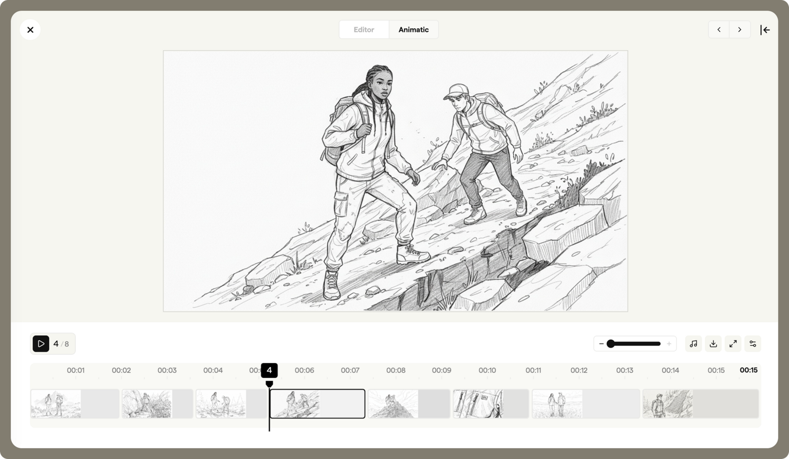animatic view