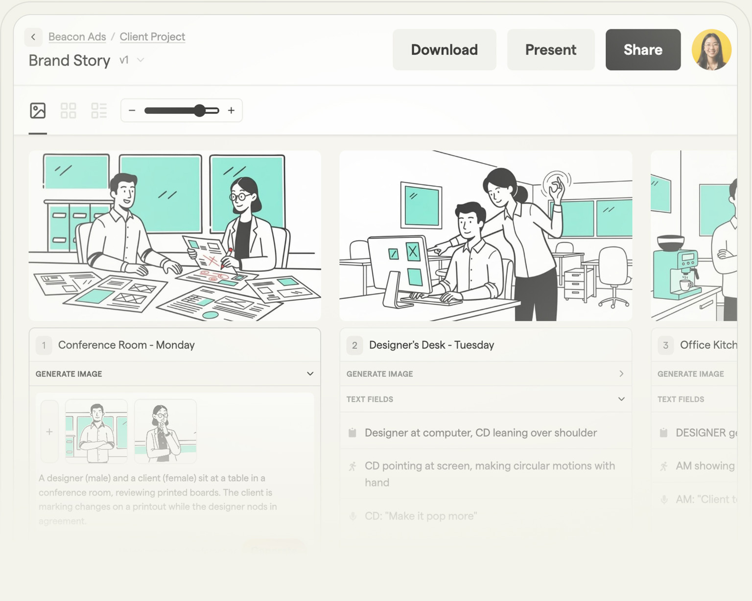 Boords AI Storyboard Generator Preview