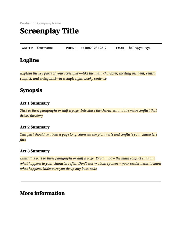 Dvd Synopsis Examples How to Write an Amazing Film Synopsis (Step-by-step Guide) | Boords