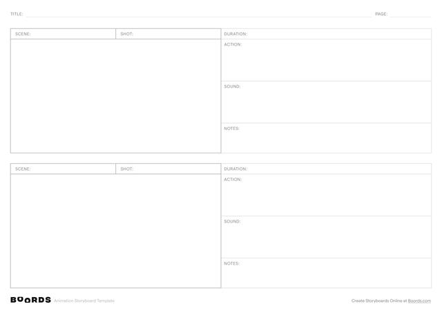 Animation Storyboard Templates (FREE Download) Boords Animation Storyboard Templates (FREE Download) Boords