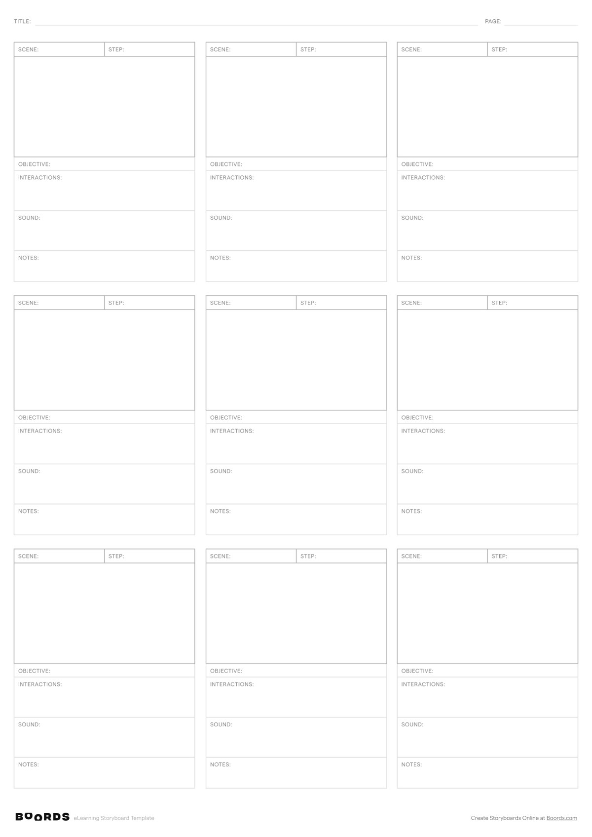 eLearning Storyboard Templates (FREE Download) Boords