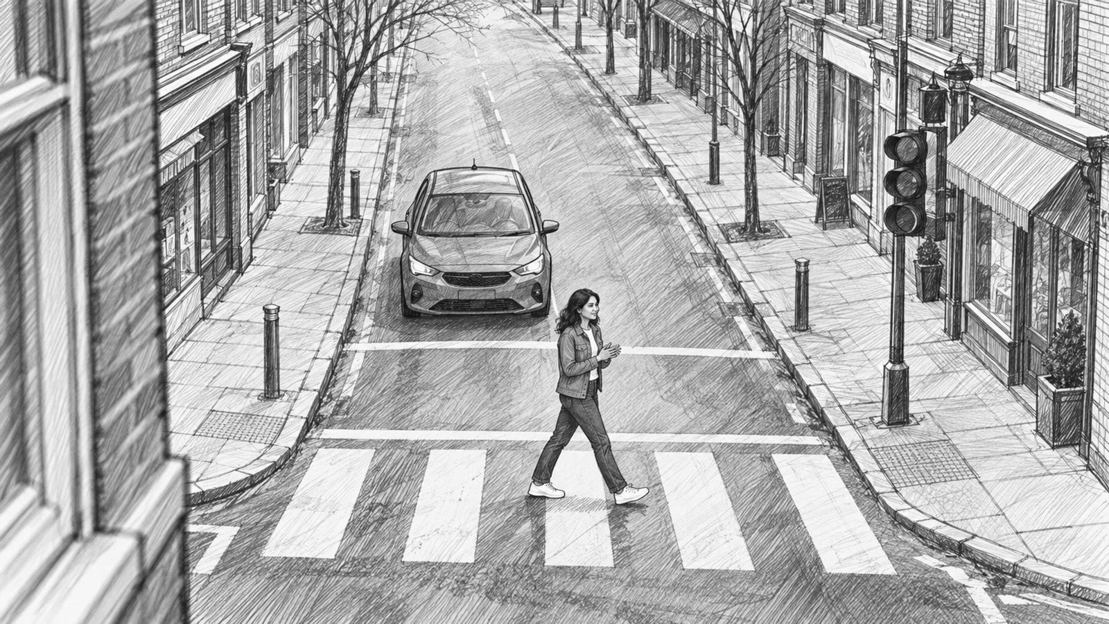 Over the crossing